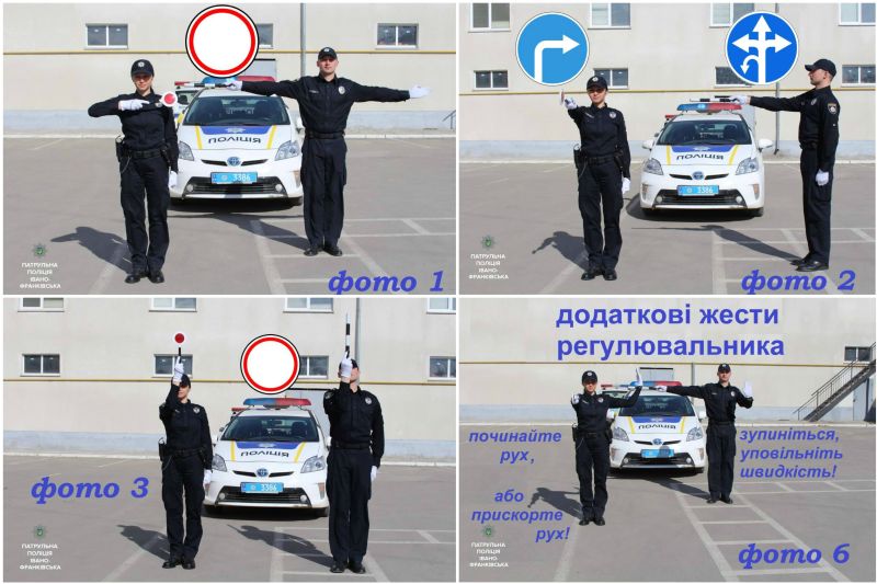 Сигналы регулировщика на перекрестке Сигналы регулировщика