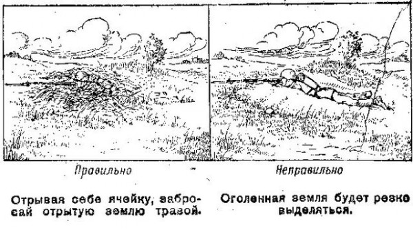 Памятка разведчику по маскировке