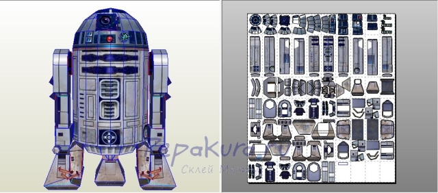 R2-D2 из бумаги