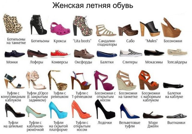 Женская летняя обувь Женская летняя обувь