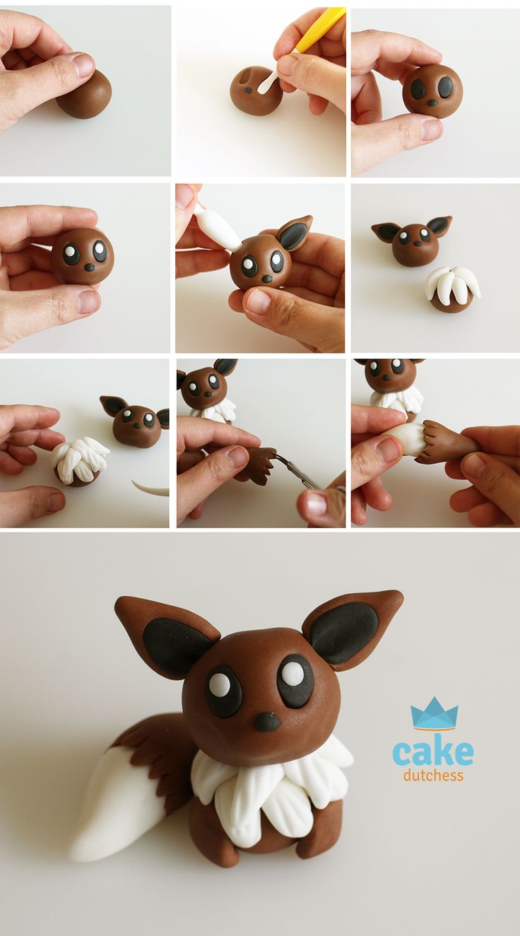 Покемон Eevee - Идеи для пластилиновых игрушек Покемон Eevee - Идеи для пластилиновых игрушек