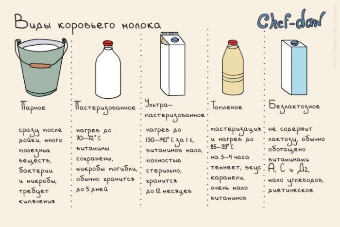 Виды коровьего молока - Кулинарные советы в картинках Виды коровьего молока - Кулинарные советы в картинках