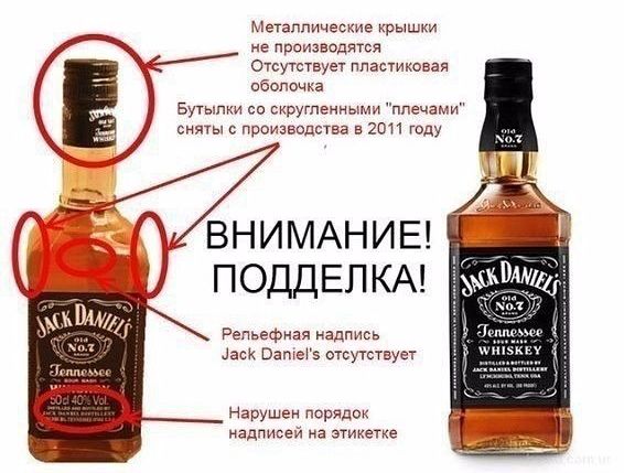 Jack Daniel's Whiskey - Как отличить настоящий алкоголь от подделки Jack Daniel's Whiskey - Настоящий алкоголь или подделка