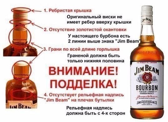 Jim Beam Borbon- Как отличить настоящий алкоголь от подделки Jim Beam Borbon- Настоящий алкоголь или подделка