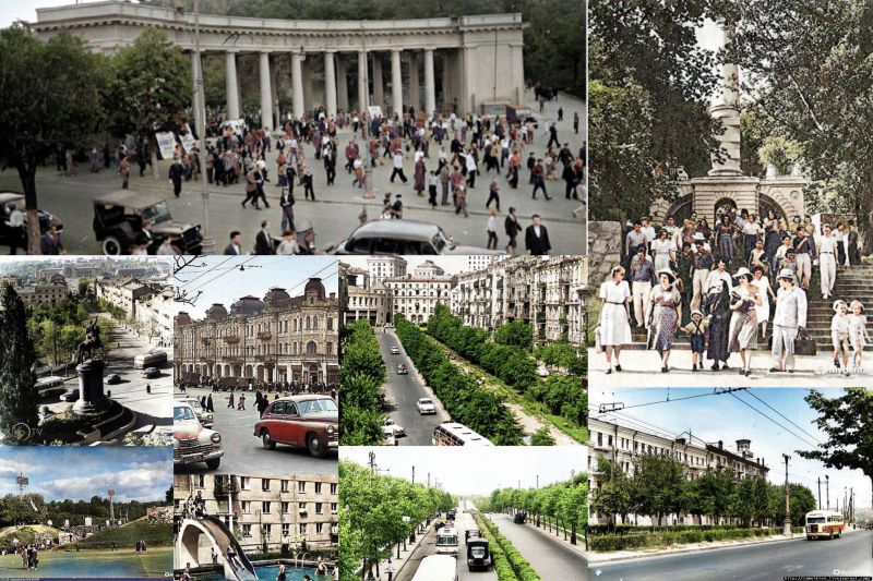 Киев, 1950 г., цветные фото Киев, 1950