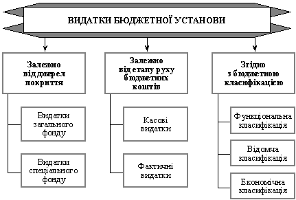 Класифікація видатків бюджетних установ