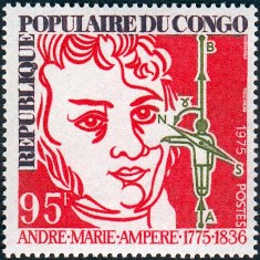 Андре Мари Ампер на марке Конго