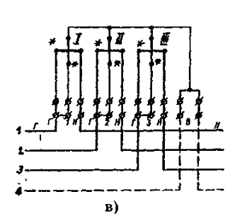 Схемы включения трехфазного трехэлементного счетчика активной энергии типа СА4 (СА4У)