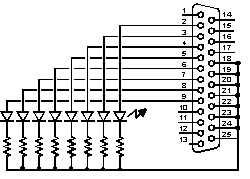 Схема подключения различных устройств через порт принтера(LPT)